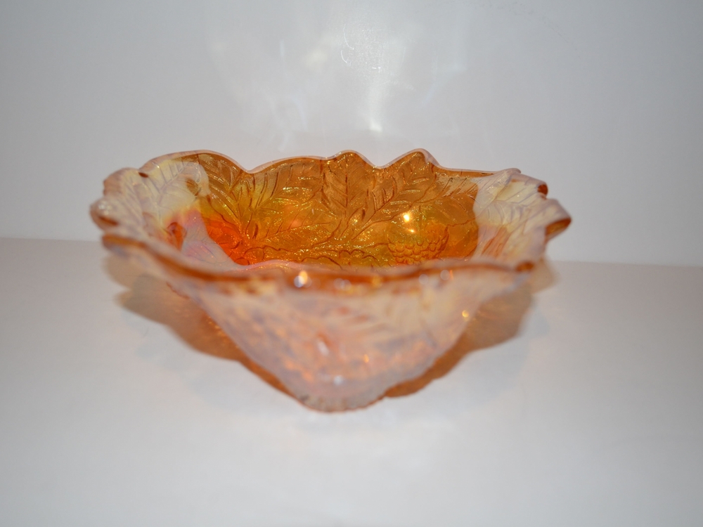 Grapes Carnival Glass Candy Dish