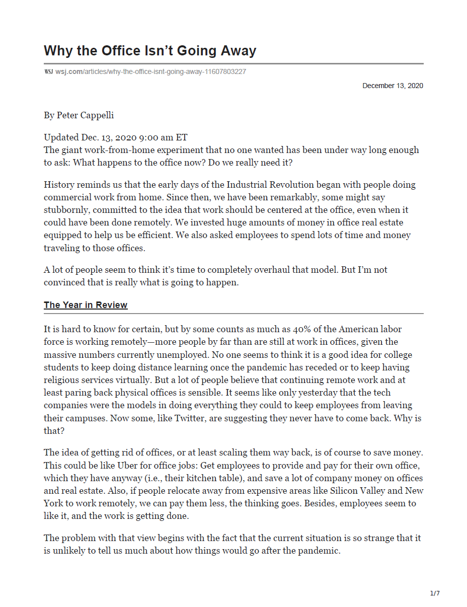 Why the Office Isn't Going Away Silver Star Properties