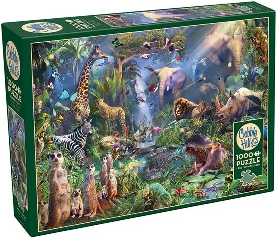 Jungle Puzzel Cobble Hill, Puzzel Met Wilde Dieren, 1000 Puzzelstukjes