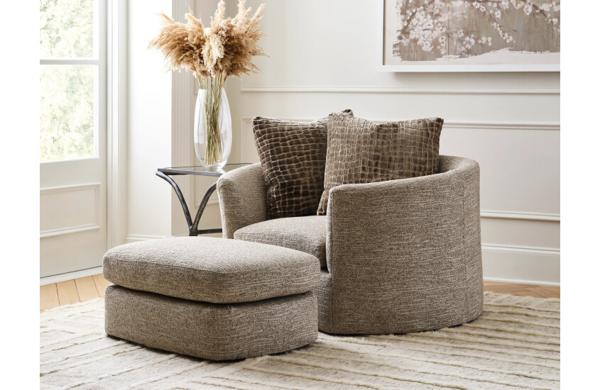 Kincaid Furniture UPH35102 Living Room Claire Swivel Chair Hickory