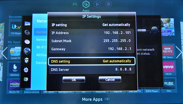 How to setup Smart DNS on Samsung Smart TV