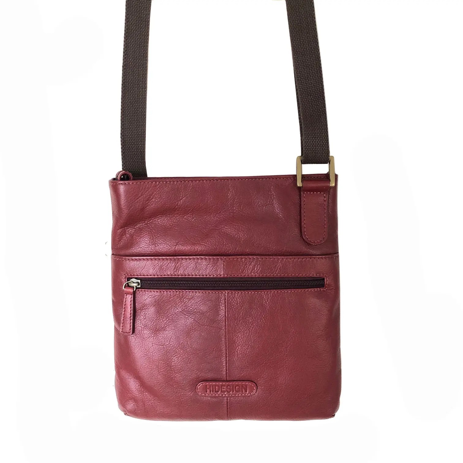 Ladies Classic Cross Body Bag Red HIDESIGN