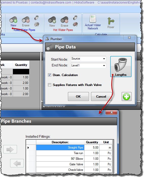 Plumbing Riser Design for Water Supply Systems in Plumber HidraSoftware