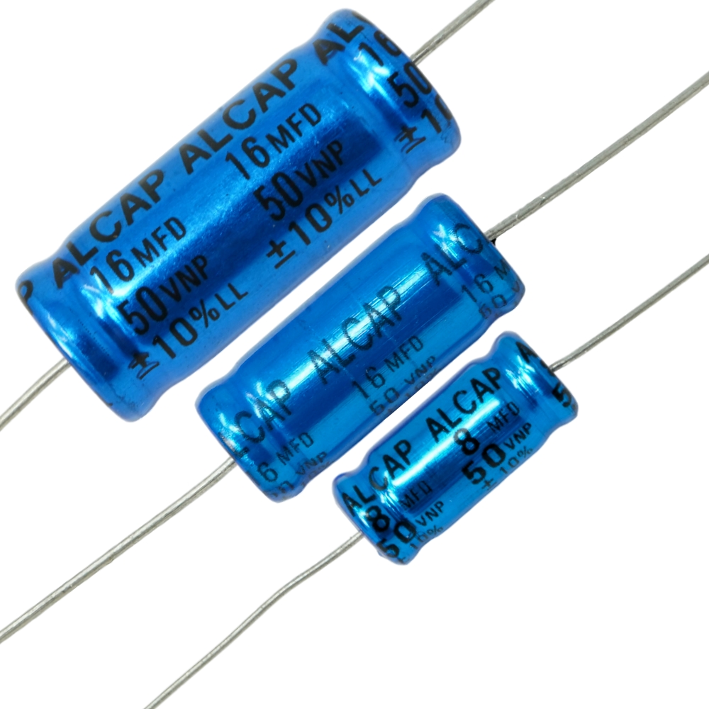 NOS Alcap Bipolar Axial Electrolytic Capacitors HIFICollective