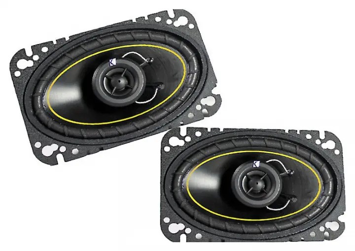 Kicker 46CSC464 Compatible with Jeep Wrangler YJ 19871995 4x6" Coaxial Range Stereo Speakers