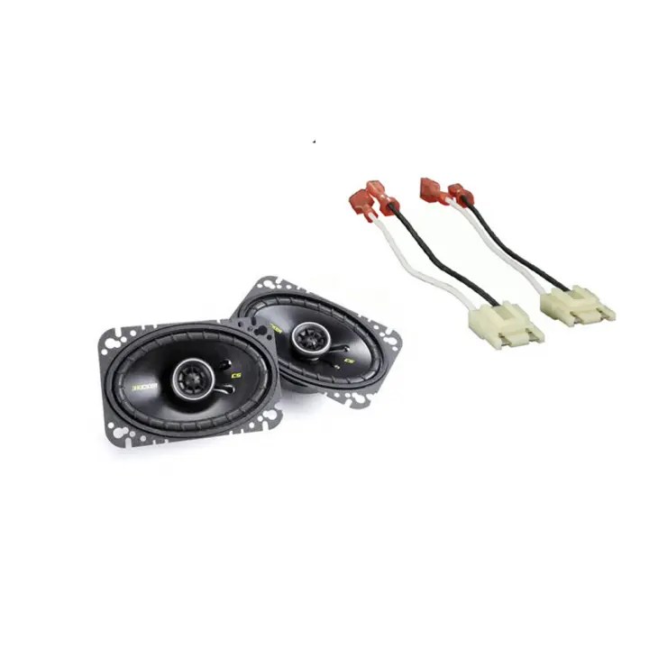Kicker 46CSC464 Compatible with Jeep Wrangler YJ 19871995 4x6" Coaxial Range Stereo Speakers