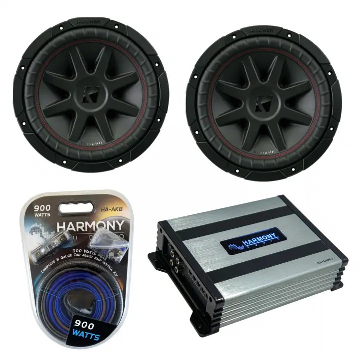Kicker (2) 43CVR102 10" CompVR CVR10 Series Sub 800W Peak Car Subwoofer