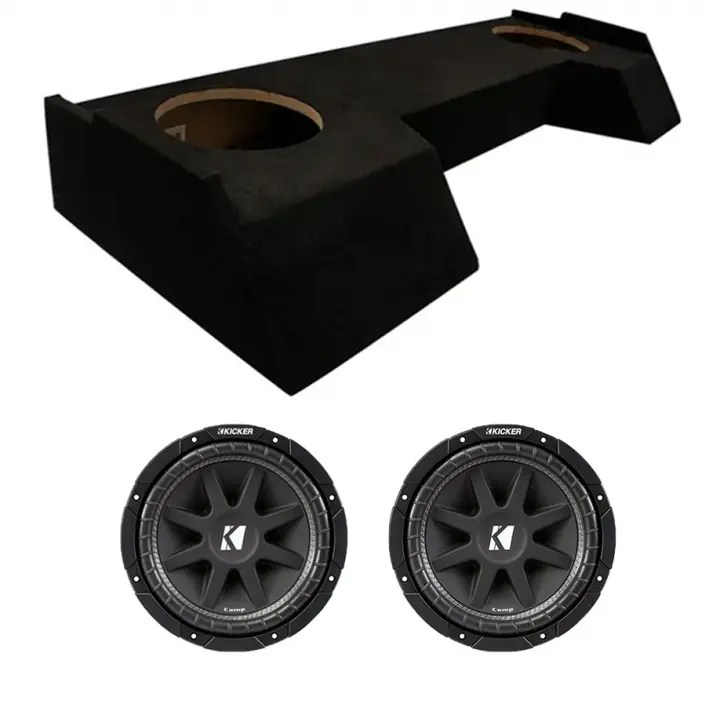 Kicker 43C104 10" Comp C10 Series Sub with ASC DTB-2X10-CREW-UP Dual 10