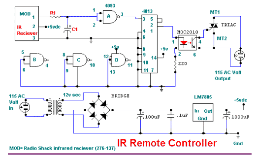 How to build Infrared Remote Control (circuit diagram)