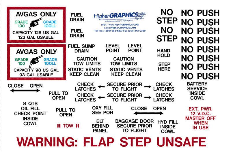 Exterior Kits Higher Graphics, Your Source for Airplane Decals