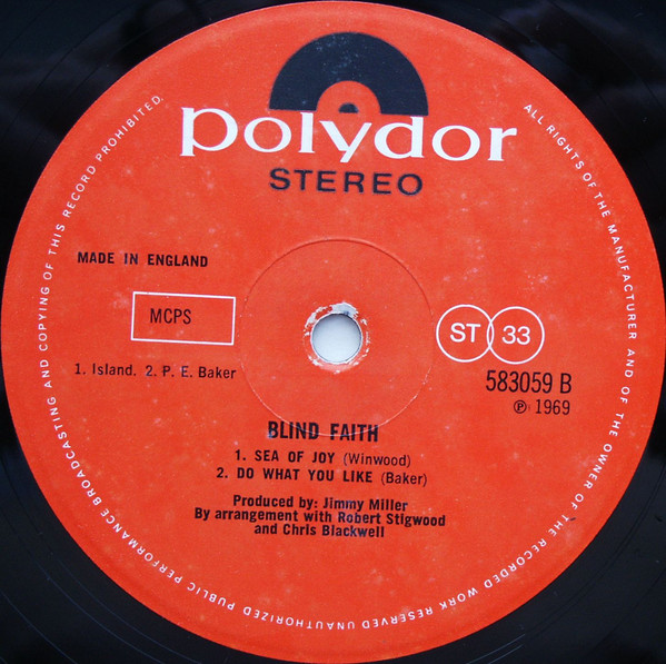 Blind Faith Blind Faith Used Vinyl HighFidelity