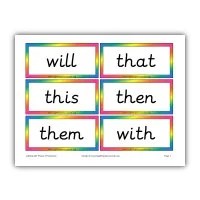Phase 3 High Frequency Word Cards