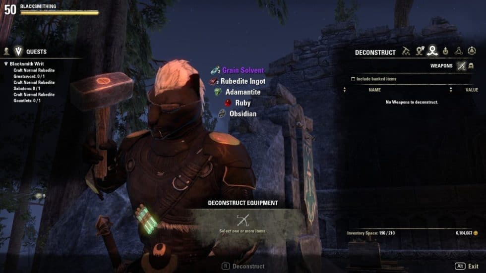 ESO Blacksmithing Guide How to Level Blacksmithing HGG