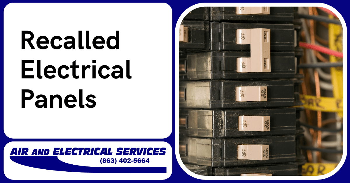 Recalled Electrical Panels Air and Electrical