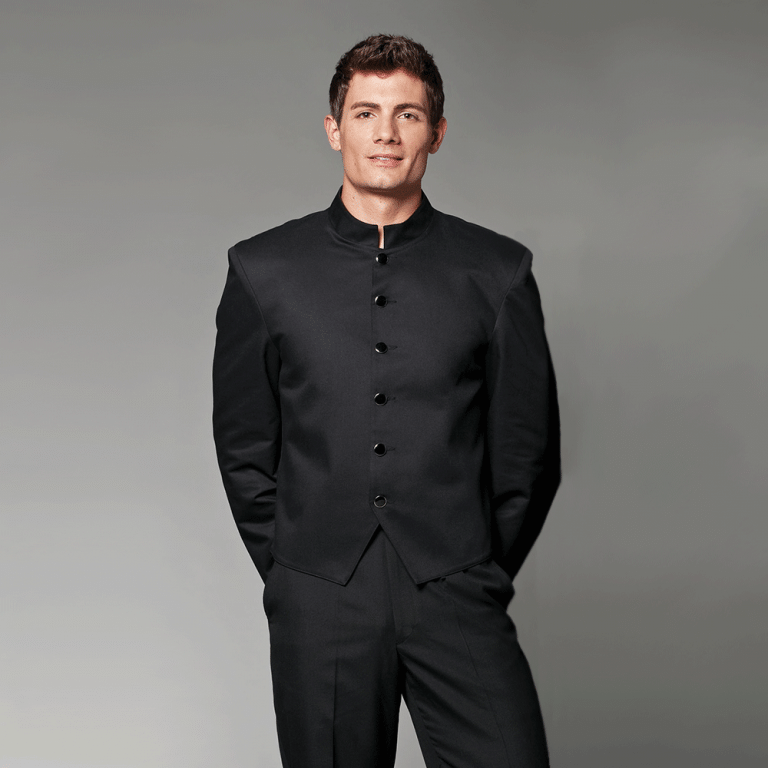 Male 6 Button Waiter Jacket High Performance Uniforms