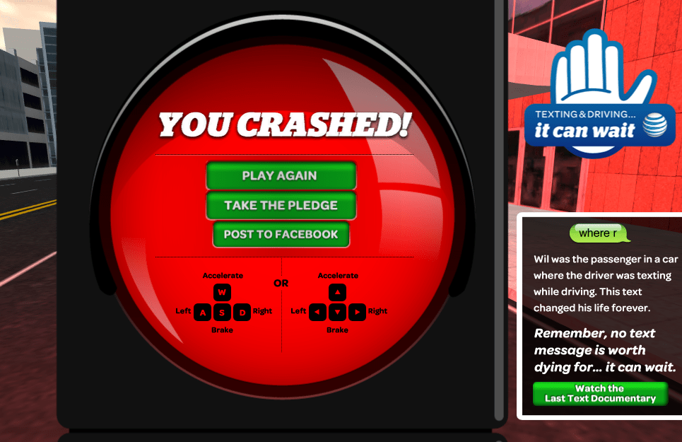 Texting and Driving Simulator A Scary Game to Try! ItCanWait