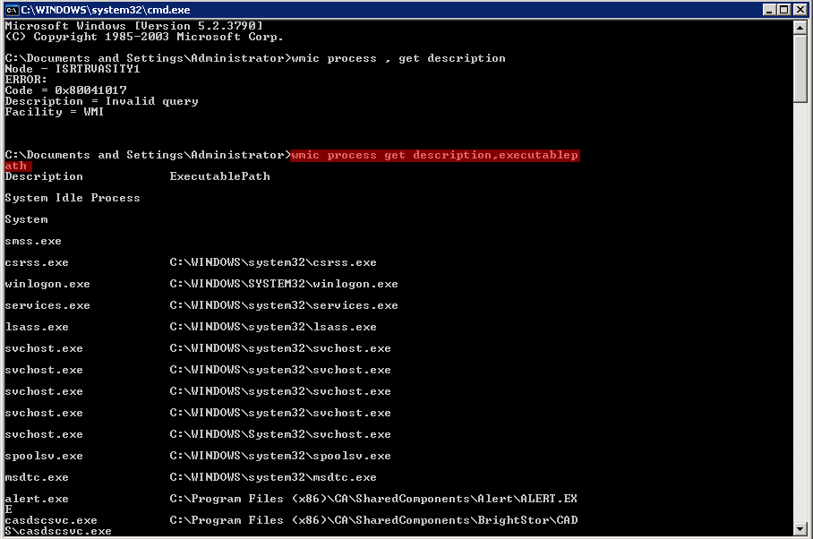 How to get all running process list through command line