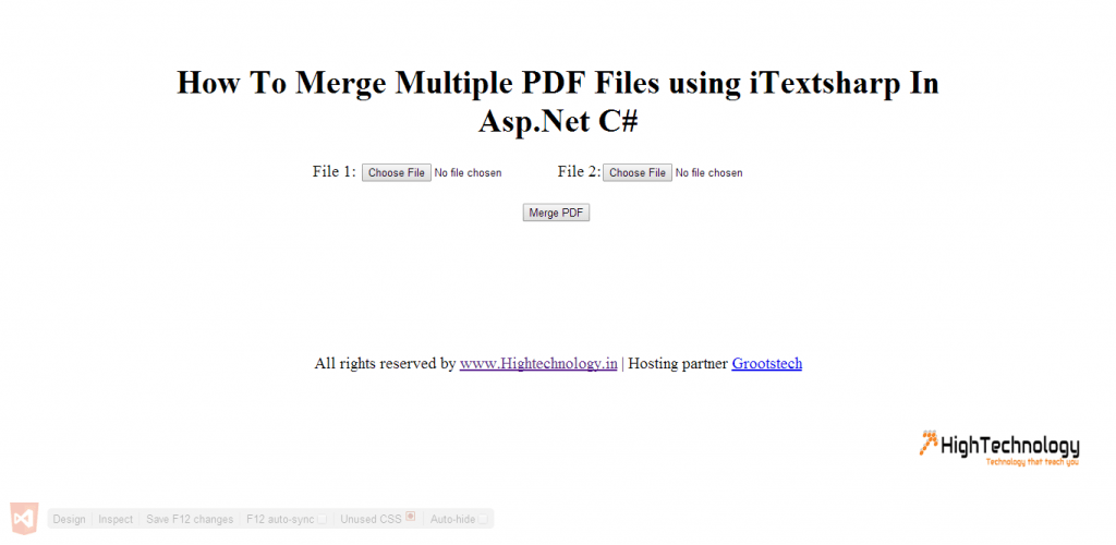 merge pdf files in c Merge Multiple PDF Files using iTextsharp