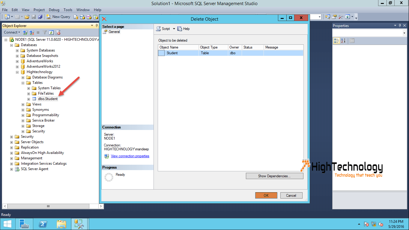 Drop Table SQL Server HighTechnology
