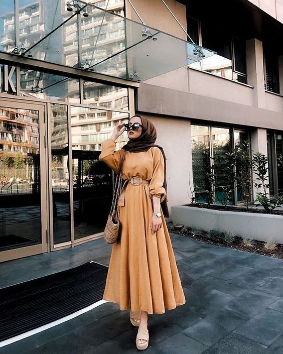 2021’s Spring Trend Hijab Look Ideas With Maxi Dresses