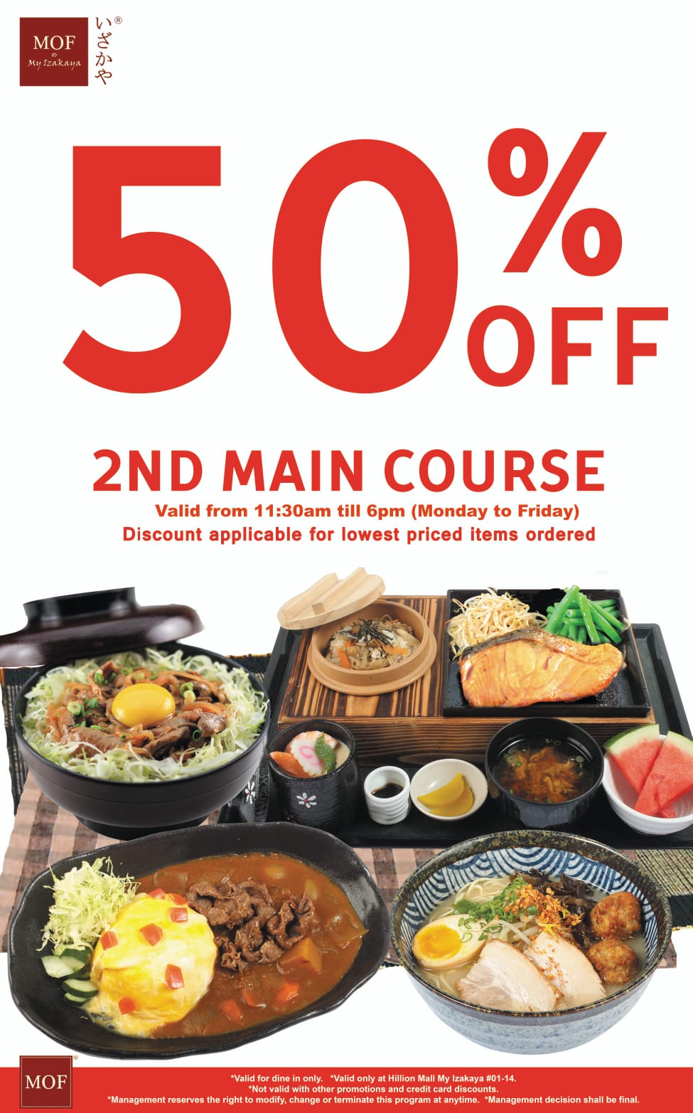 Christmas Lunch Promotion 2023 Weekday Lunch Promotion Hillion Mall Singapore