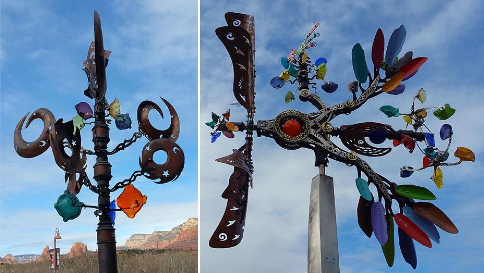 Wind Sculptures Hillside Sedona