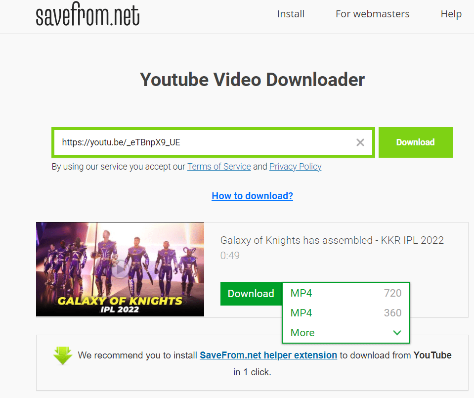 Save From Net Online Video Download APK With Hindi