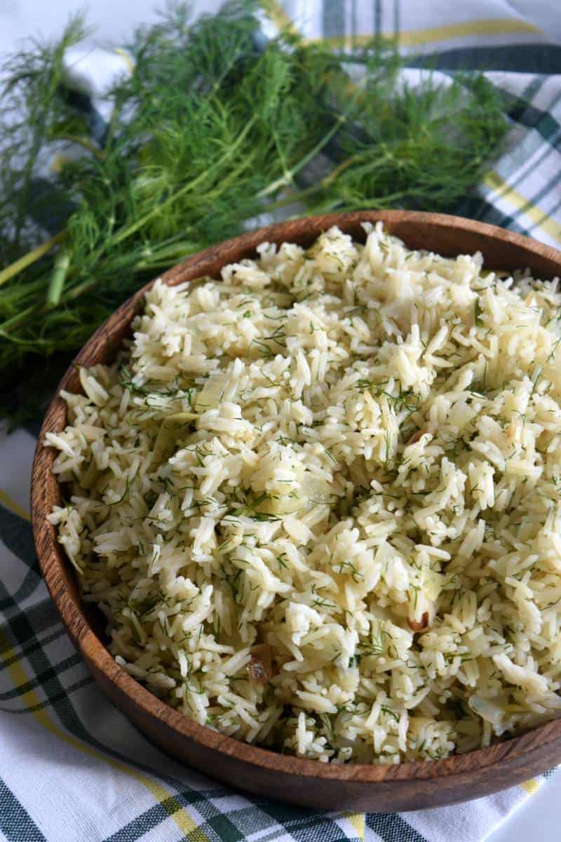 Dill Rice {Easy & Tasty Side Dish!} Hint of Healthy