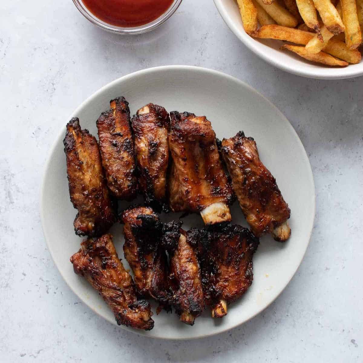 Juicy BBQ Air Fryer Ribs Hint of Healthy