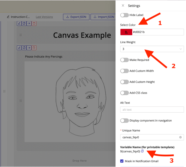 How to add Canvas to form HIPAAtizer