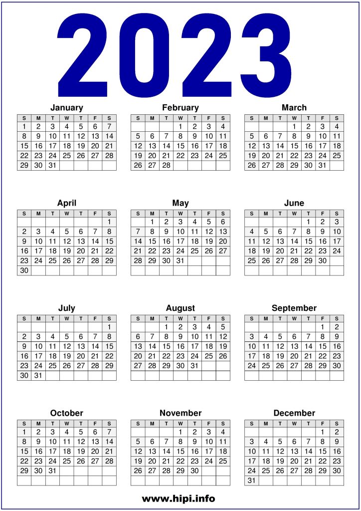 2023 broadcast calendar Twitter Header - Colors - Blue - Hipi.info | Calendars Printable Free