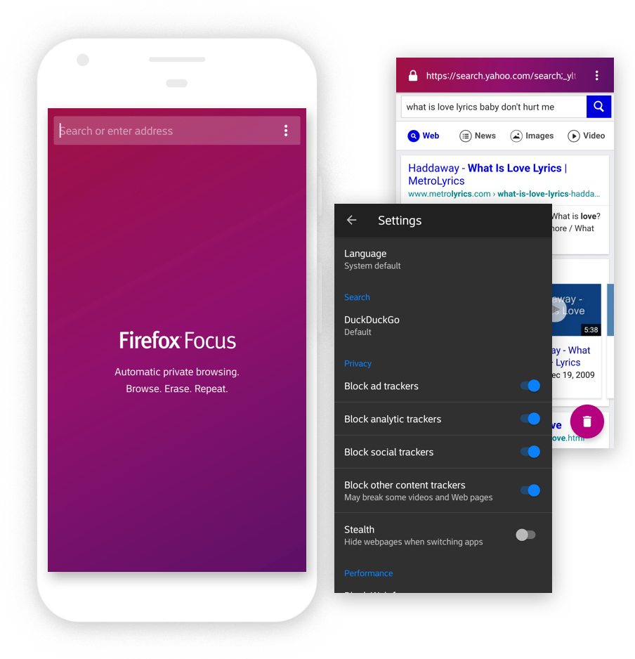 Firefox Focus il browser con privacy automatica per Android e iOs