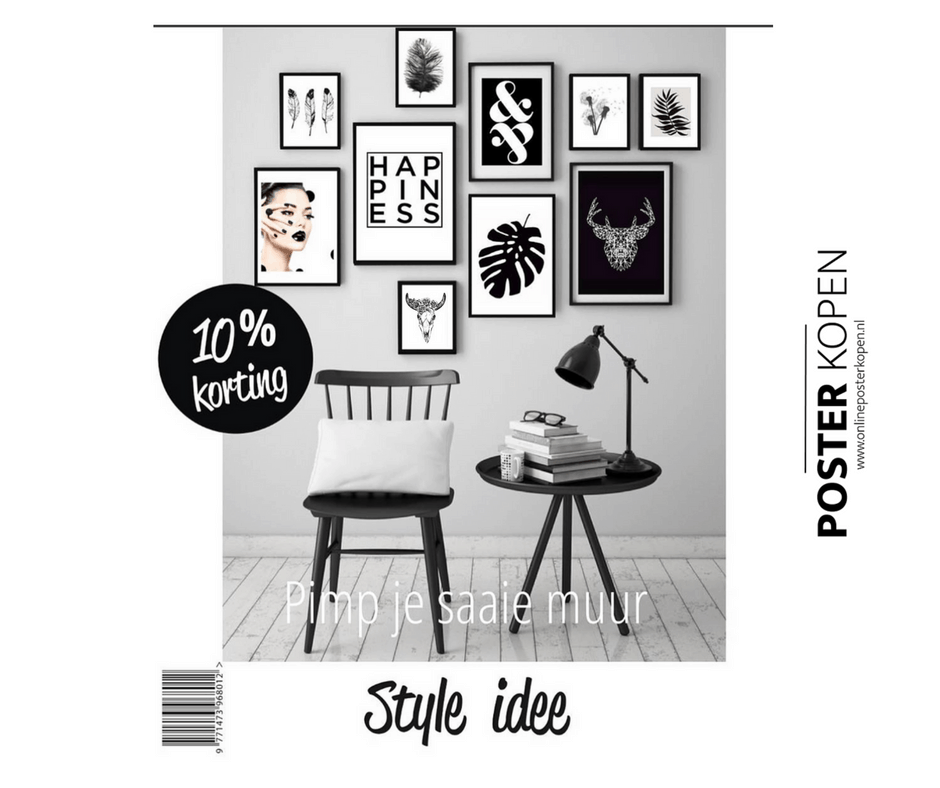 WIN 3x poster Veer zwart wit van Online Poster Kopen