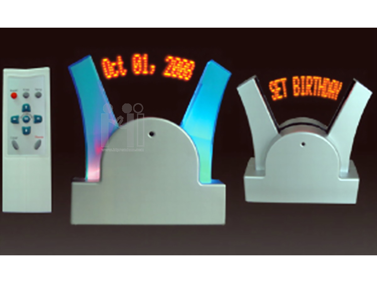 นาฬิกาตั้งโต๊ะพรีเมี่ยม กำหนดข้อความได้ LED Message Clock นาฬิกาตั้ง