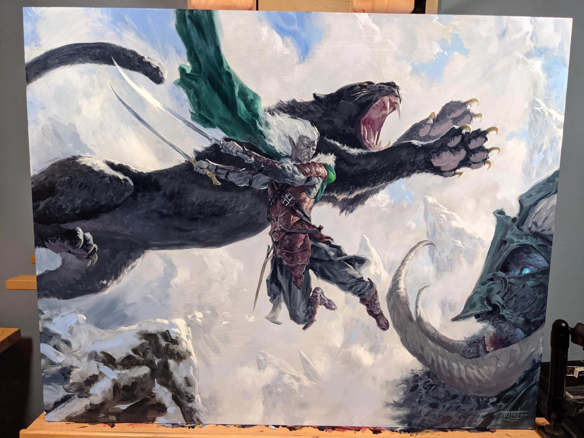 Painting for Drizzt Do'Urden by Tyler Jacobson Sells for 155,000