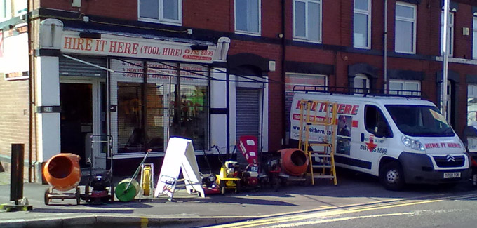 Tool Hire Shop in Oldham Royton Shaw Rochdale Hire it Here