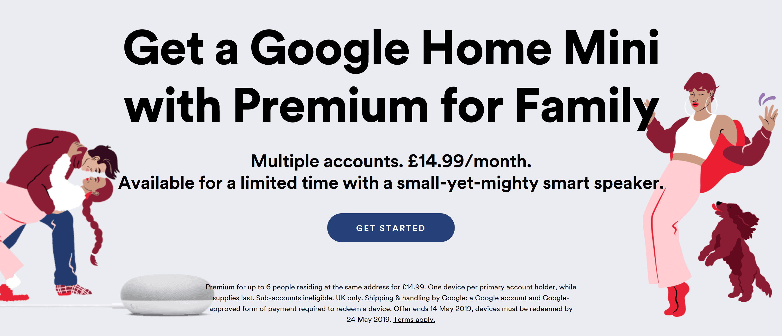 Get a free Google Home Mini in UK with Spotify Family plan High
