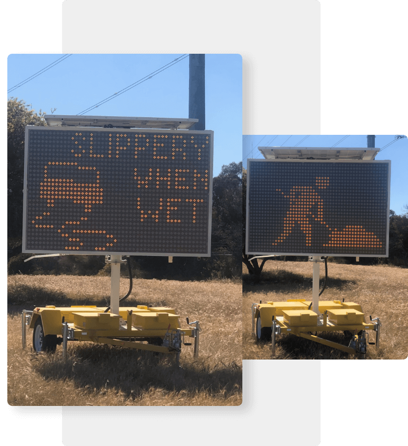 Amber Variable Message Led Sign Board Hire Perth, WA