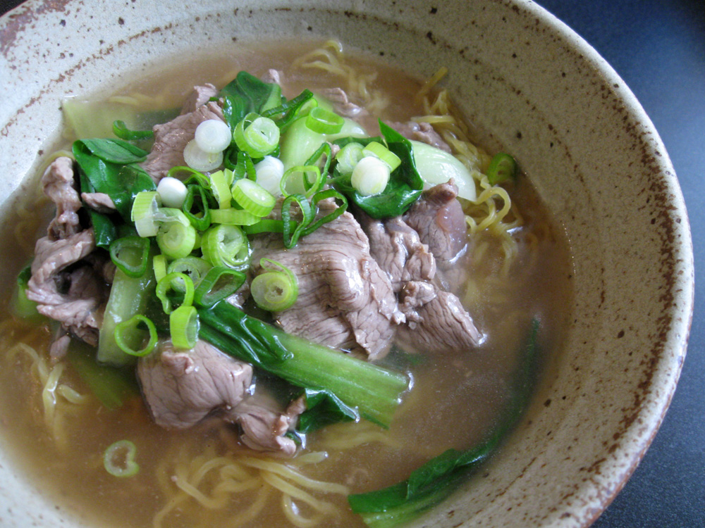 Beef & Bok Choy Ramen Soup Hiroko's Recipes
