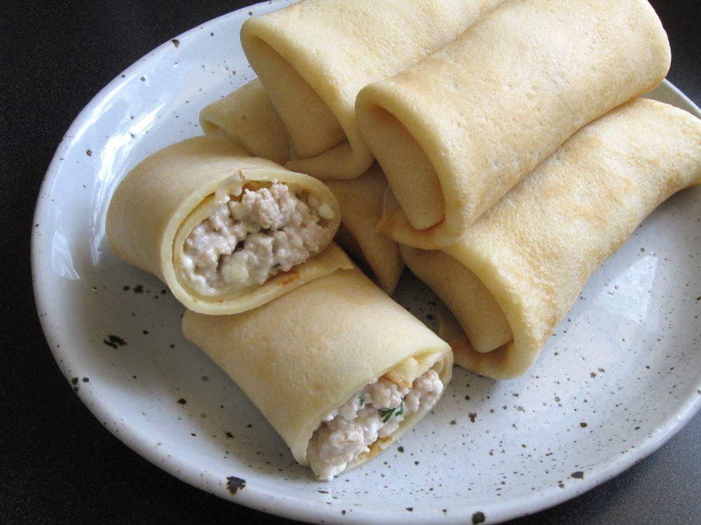 ‘Mlyntsi’ Ukrainian Thin Pancakes with Chicken Filling Hiroko's Recipes