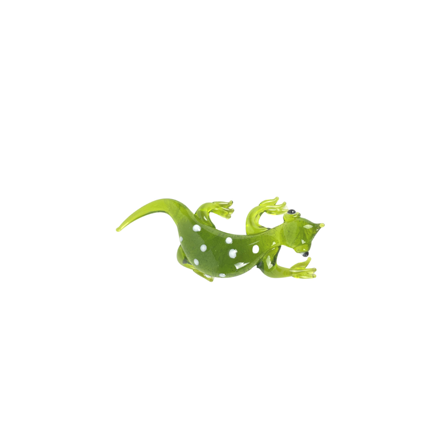Glastier, Gecko, grünweiß Hirtreiter Glaskunst e.K.