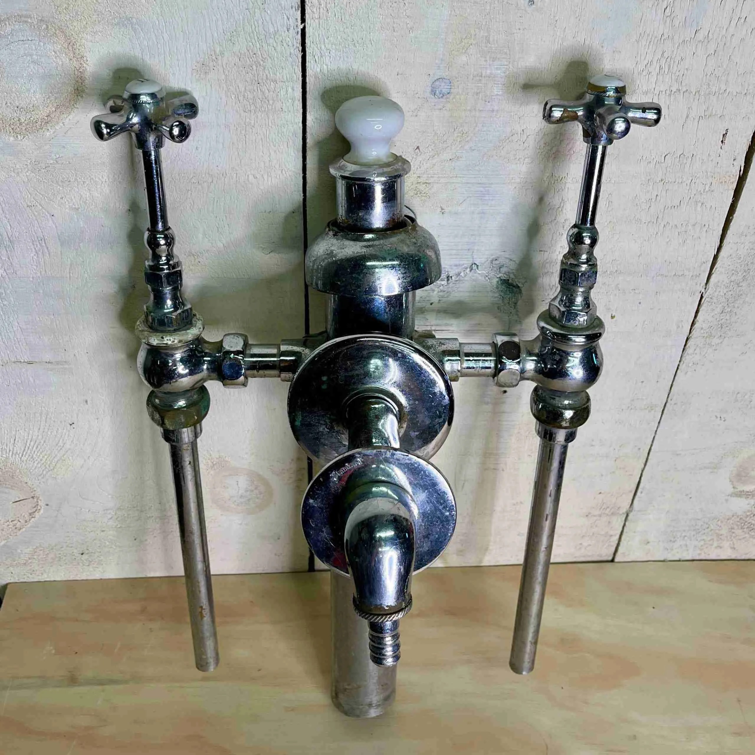 Vintage Tub Taps with Waste & Overflow Historic House Salvage