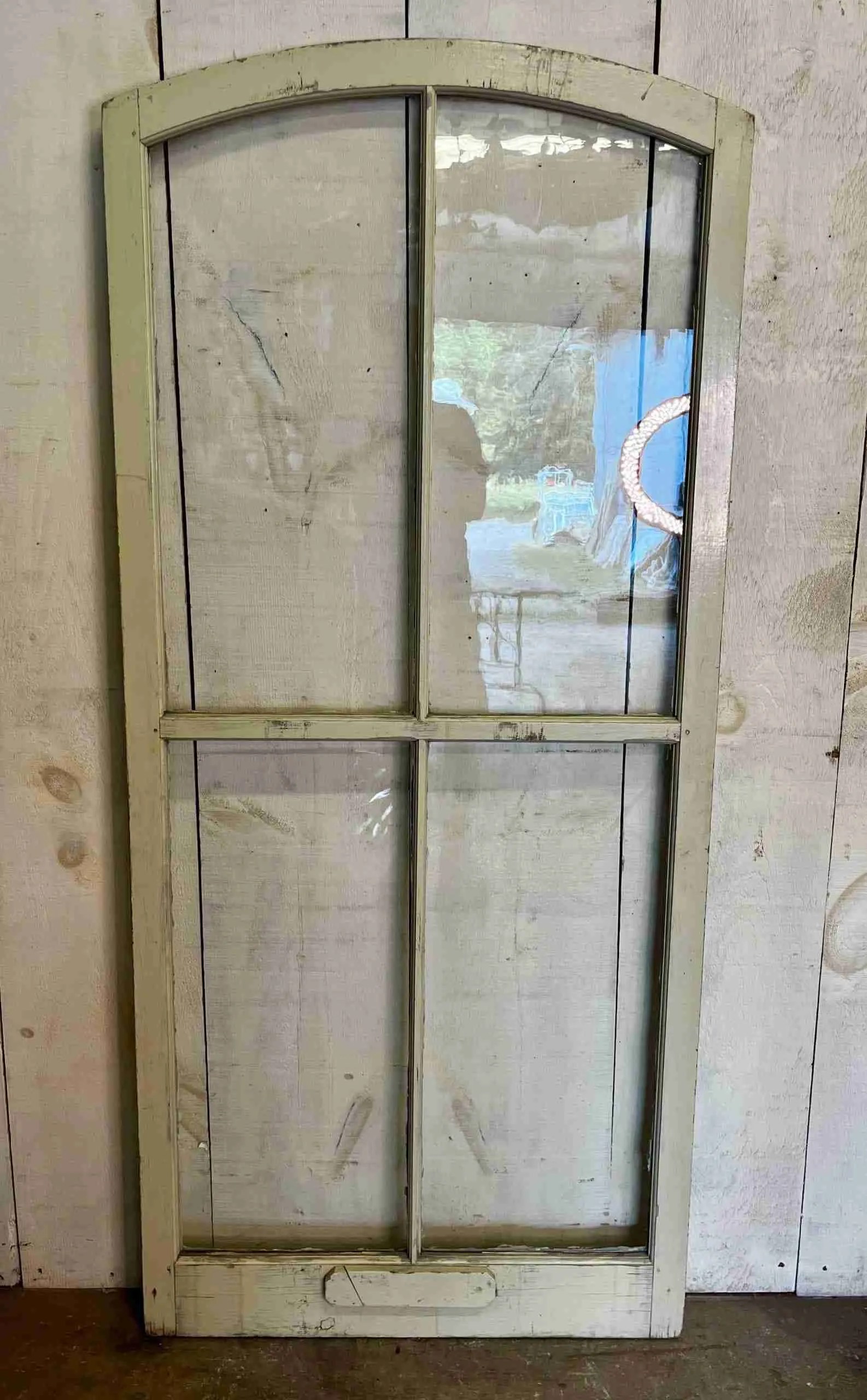 Curved Top Storm Window 32 1/2" Historic House Salvage