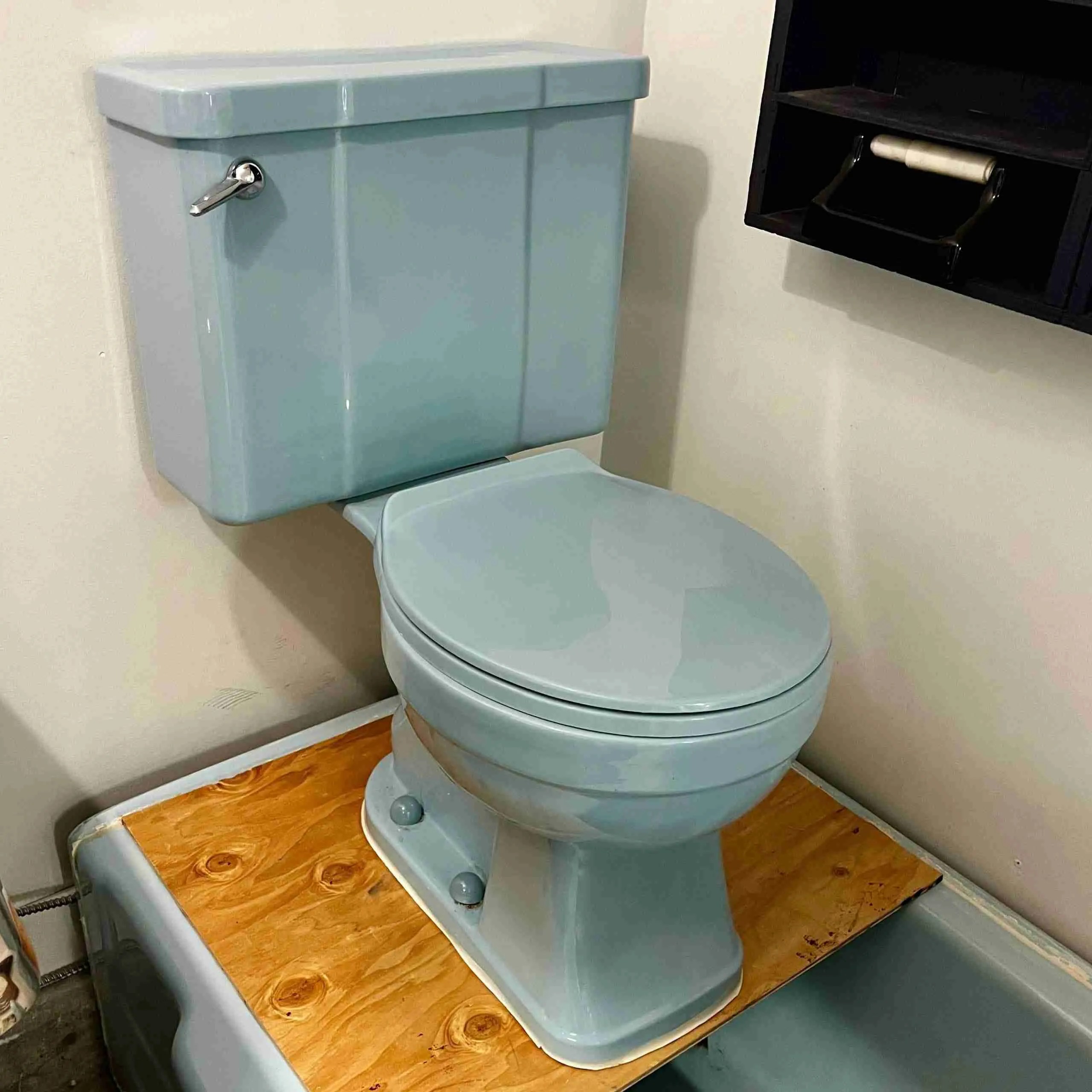 Vintage Blue Bathroom Set RENTAL Historic House Salvage