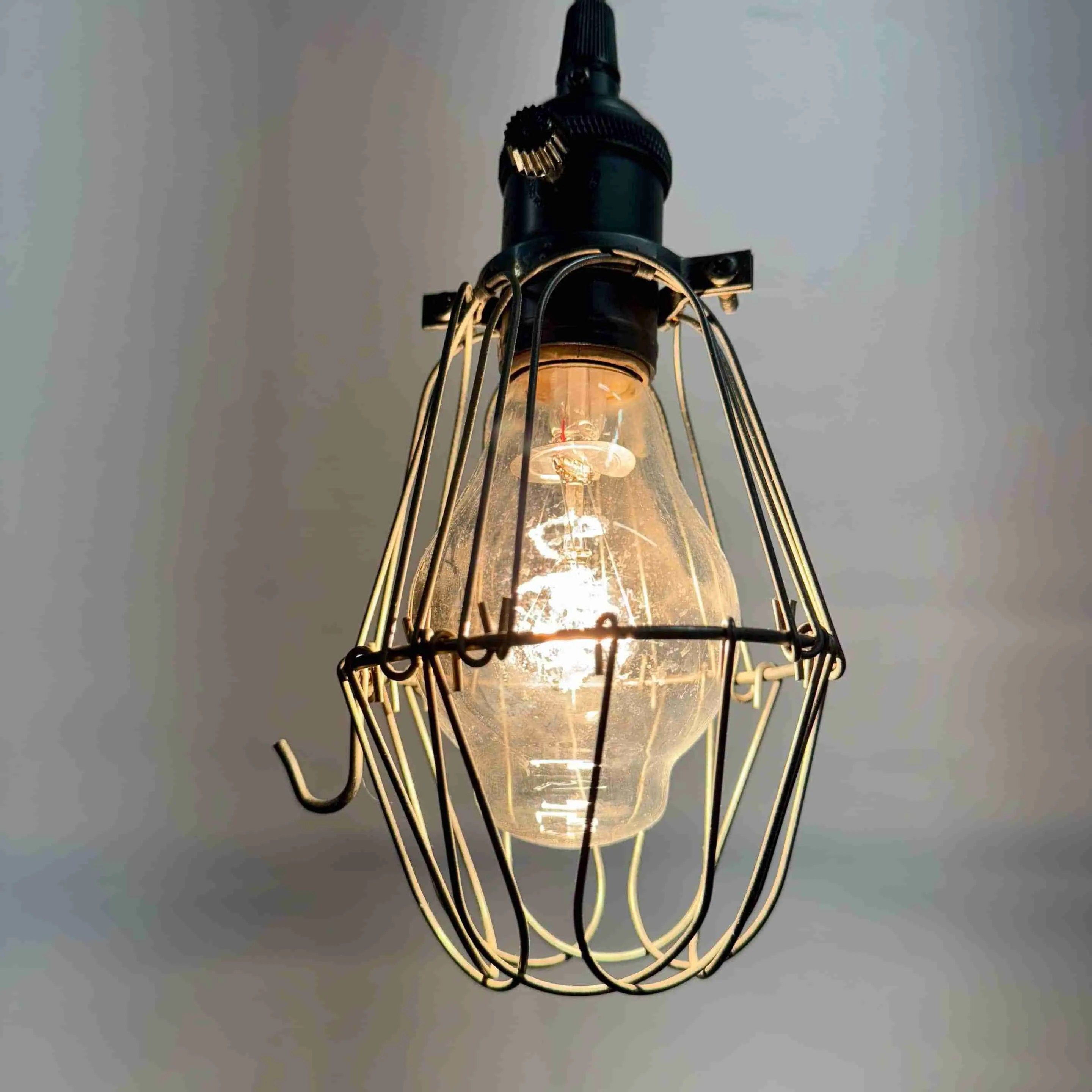 Simple Caged Socket Pendant Light Historic House Salvage