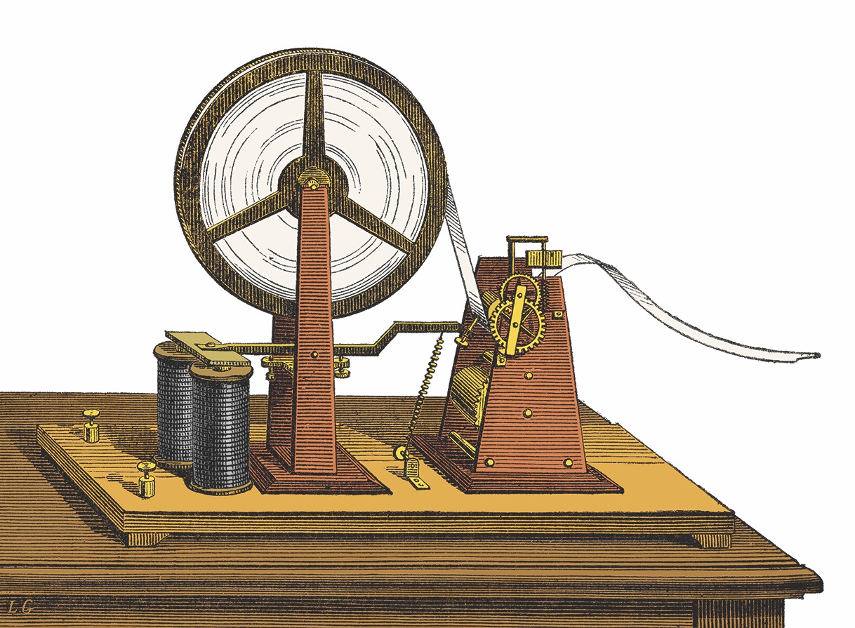 Morse signal receiver. An electrical telegraph was developed and