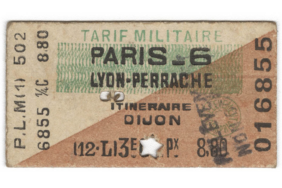 French train ticket.