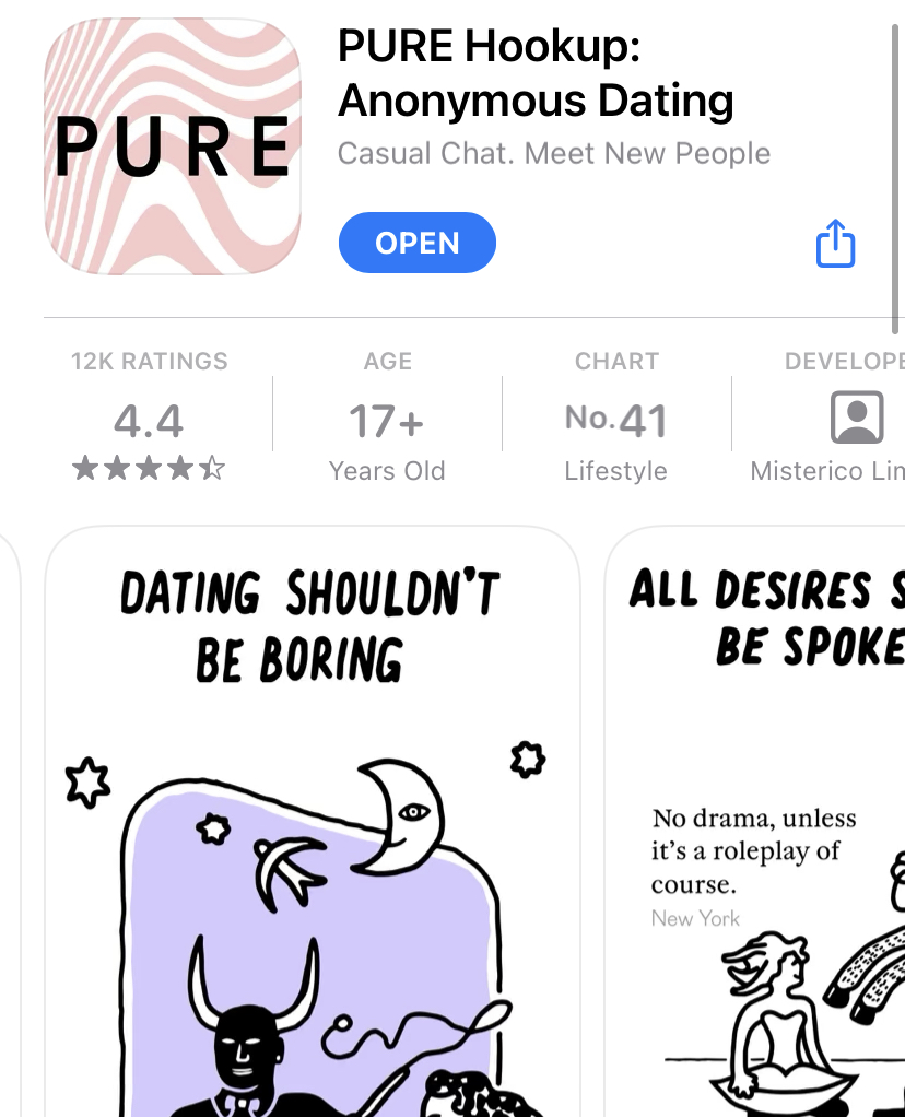 What is the dating app ‘Pure’ and how does it work?