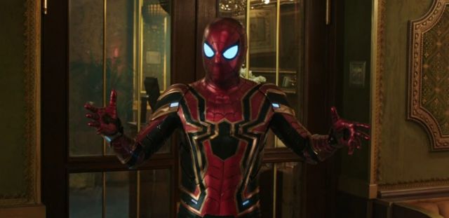 SpiderMan Far From Home Iron suit left in wardrobe as Spidey debuts