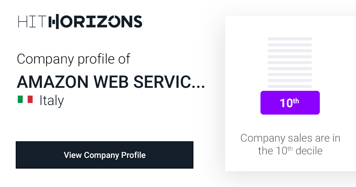 Company Profile of AMAZON WEB SERVICES EMEA SARL